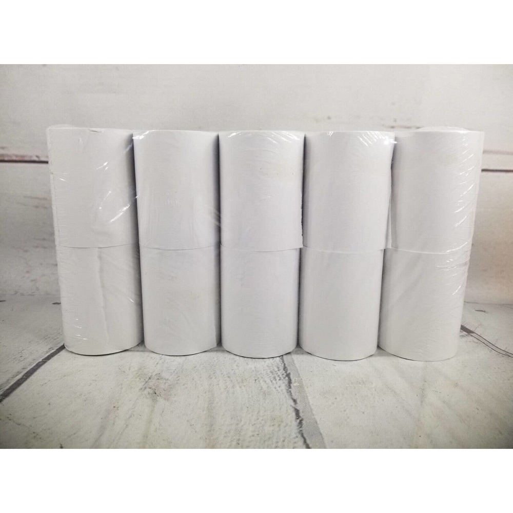 QTY=10 Rolls: 3" Inch Reciept Paper Rolls 3/4" .75" Core